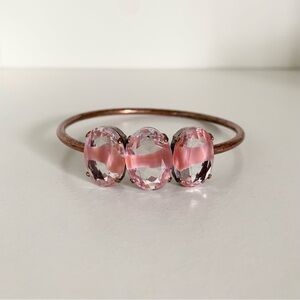 New Rafia & bossa Paris large pink crystal bangle